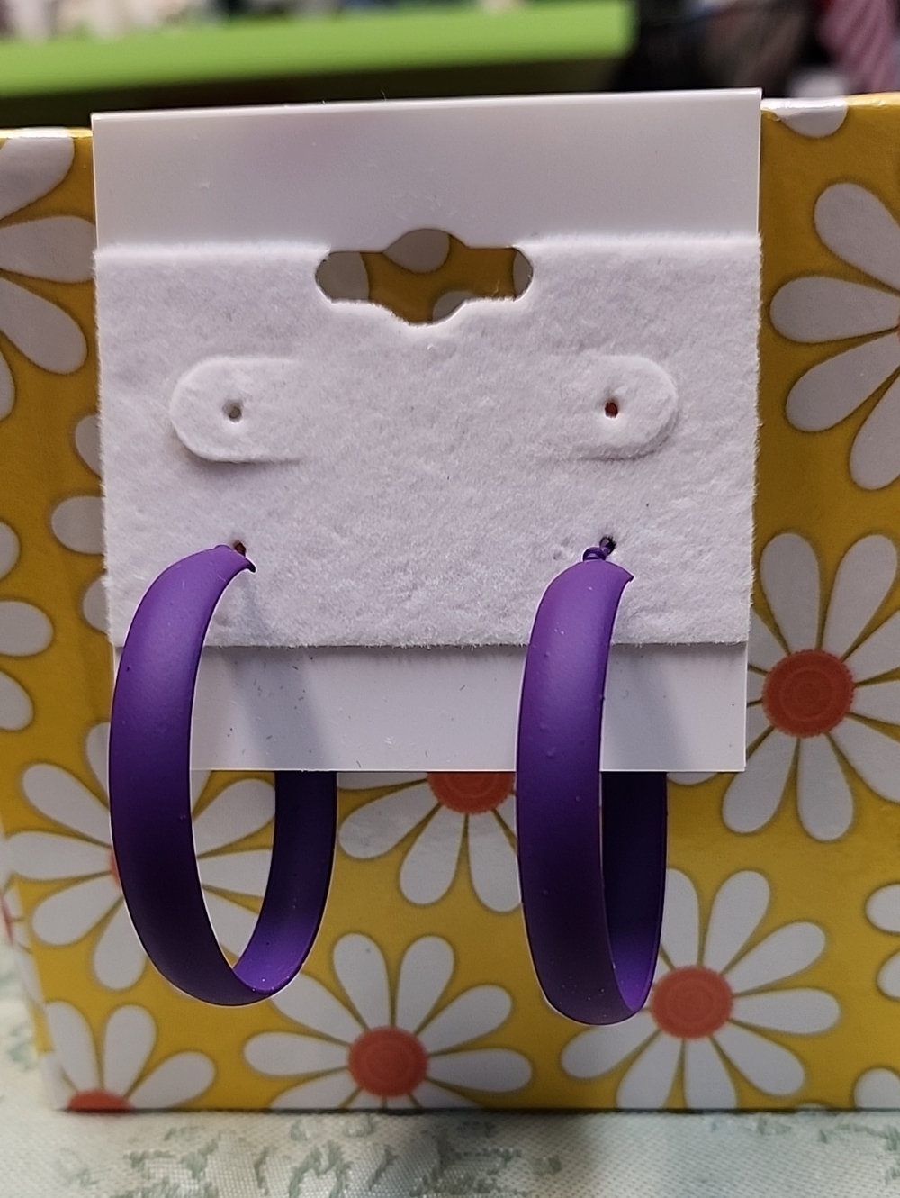 Purple Hoop Earrings!